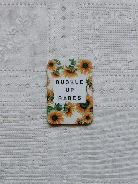 Buckle Up Babes Sunflower Air Freshener