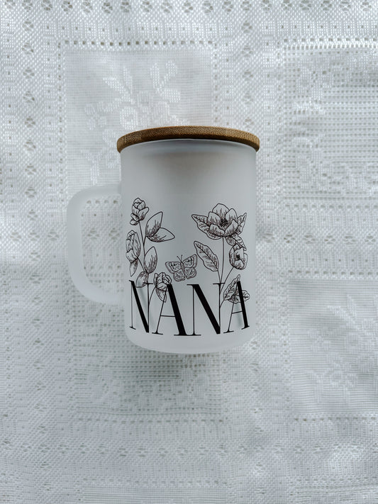 Nana Floral Frosted Mug