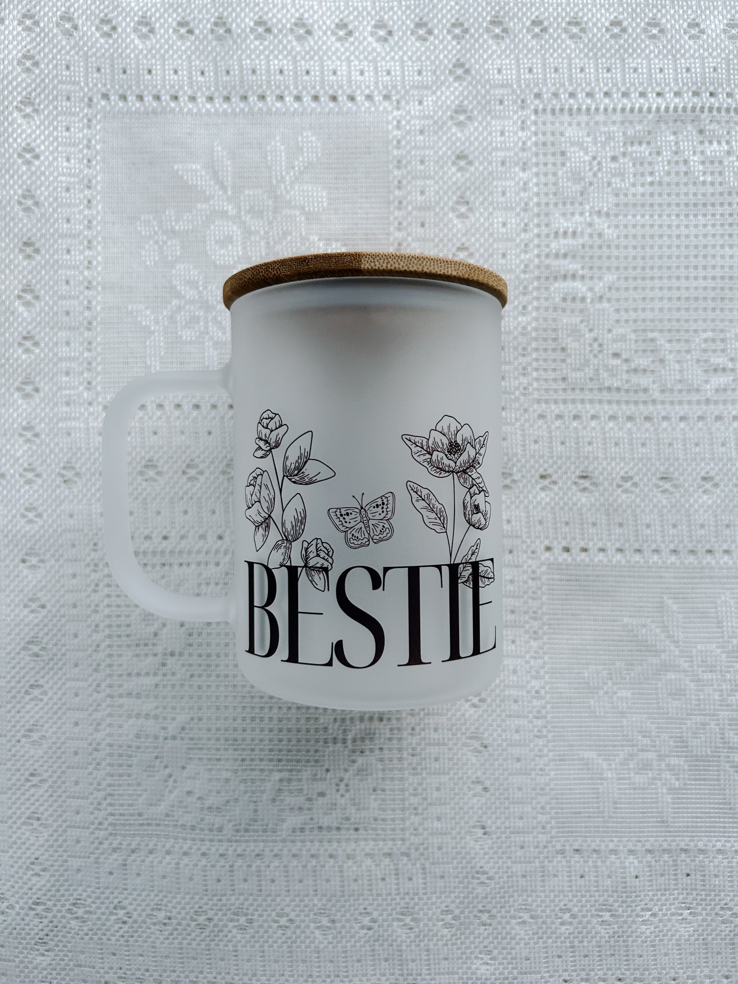 Bestie Floral Frosted Mug