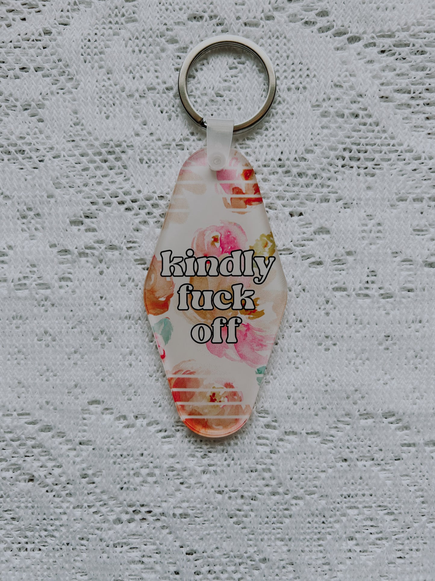 Kindly Fuck Off Motel Keychain