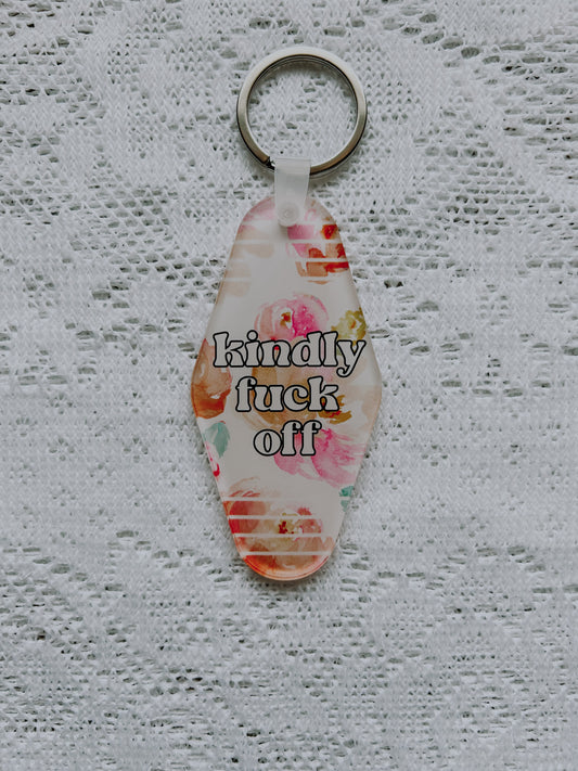 Kindly Fuck Off Motel Keychain