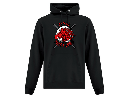 Clyde Mustangs Hoodie - Front Full Logo