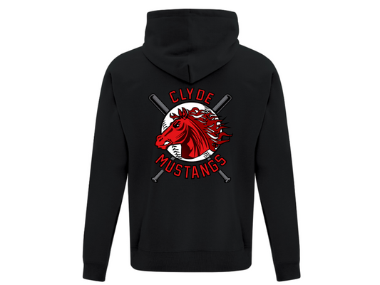 Clyde Mustangs Full Zip Sweater - Back Logo