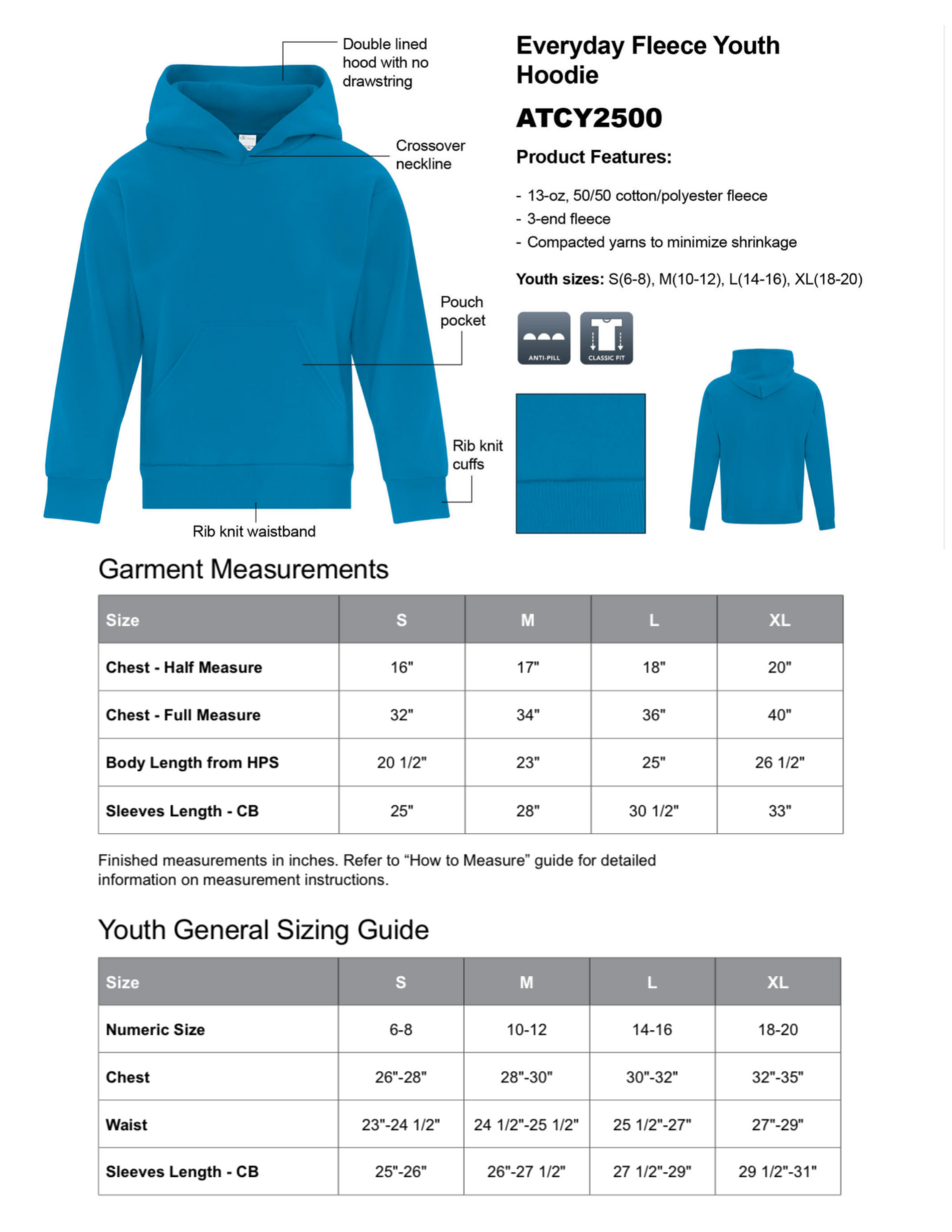 Clyde Mustangs Hoodie - Front Full Logo